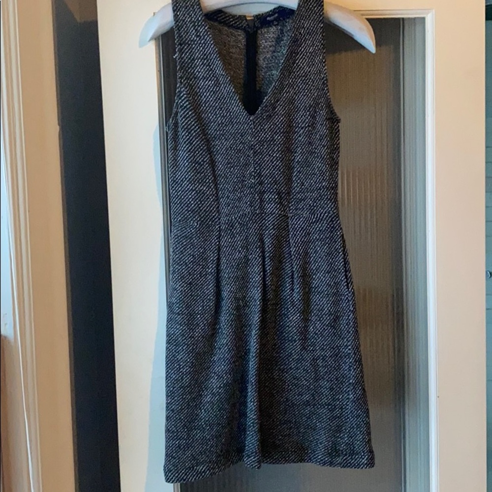Black and white tweed like dress